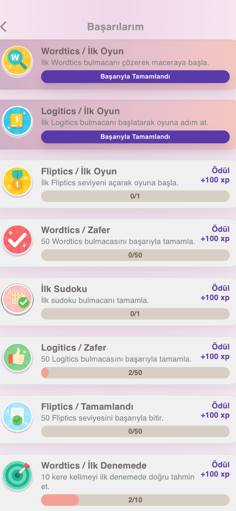 Quests list inside the play area